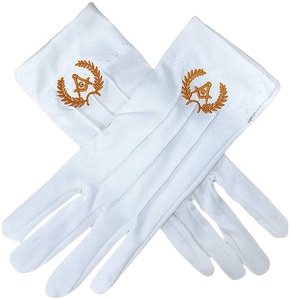 Gants de coton maçonniques en gros de haute qualité 32e degré | Gants de coton maçonniques Regalia Fournisseurs - Product Image 2