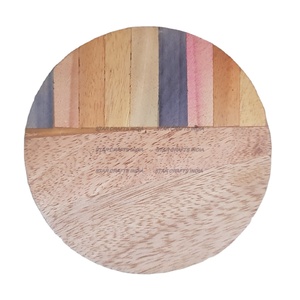 Posavasos de resina epoxi y madera de acacia cuadrada de diseño moderno recién llegado, los mejores posavasos para oficina y hogar de SCI - Product Image 1