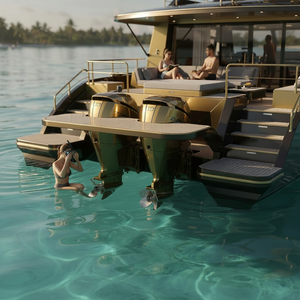 Catamaran de luxe sur mesure UBI 1012 de 10 m en aluminium soudé, hors-bord, pour la navigation, la plongée, les loisirs, la pêche, les excursions et la location. - Product Image 5