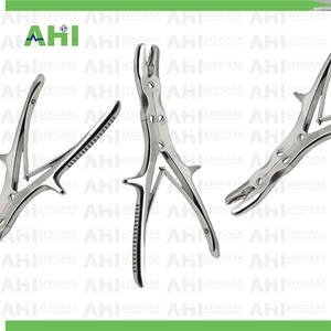 คีมตัดกระดูกแบบ Luer Stille ชนิดคอมพาวด์แอคชั่น ปลายโค้ง ขนาด 10 มม. ความยาว 220 มม. สำหรับศัลยกรรมกระดูกและข้อ ทำจากสแตนเลส ผลิตในปากีสถาน - Product Image 3