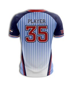 Camiseta de béisbol de poliéster de secado rápido personalizada para jóvenes, ropa deportiva de flujo de aire de talla grande ventilado, camiseta de sublimación transpirable - Product Image 2