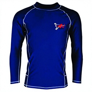 Maillot de bain Rash Guard en cuir pour homme à manches longues ou courtes, personnalisable avec logo, extensible, séchage rapide, modèle ANL-1833 - Product Image 1