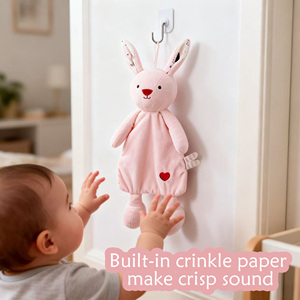 Toallas relajantes para recién nacidos al por mayor de fábrica, diseño de conejo de dibujos animados, juguetes de peluche para bebés, toallas relajantes con canción de cuna - Product Image 3