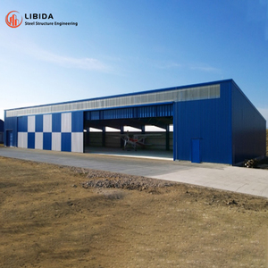 Hangar d'<span class=keywords><strong>avion</strong></span> préfabriqué en structure métallique, hangar d'<span class=keywords><strong>avion</strong></span> métallique sur mesure, bâtiment industriel préfabriqué pour l'aviation - Product Image 1