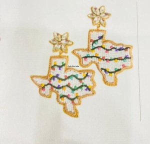 ต่างหูลูกปัดไรน์สโตนสำหรับผู้หญิงสำหรับงานเลี้ยงวันคริสต์มาส - Product Image 5