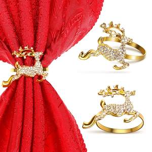 Rond de serviette élégant pour la maison, hôtel, fêtes de mariage, prix de gros, qualité supérieure, Noël - Product Image 2