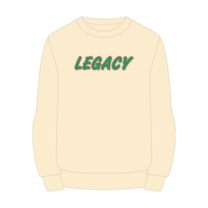 Sweat-shirt à col rond Legacy Ivory 08, vêtements de sororité grecque, pull rose et vert pour femmes, vêtements décontractés de sororité universitaire, vêtements grecs - Product Image 1