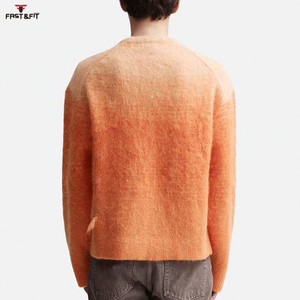 Hot Selling Customizable Front Printed Crewneck Pullover Winter Anti-Wrinkle Anti-Pilling Knitted Quick Dry Men's <b>Sweater</b> - Product Image 4