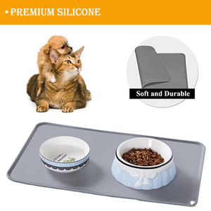 Wasserdichte rutsch feste Silikon-Haustier-Pads mit <span class=keywords><strong>Paw</strong></span> Print Design <span class=keywords><strong>Dog</strong></span> Bowl Geschirr-Reinigungs pads für Katzen und Hunde - Product Image 5
