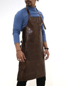 ผ้ากันเปื้อนหนังสำหรับทำงานในร้านกาแฟสำหรับผู้หญิงผู้ชายผ้ากันเปื้อนหนังสำหรับทำงานช่างไม้ - Product Image 5