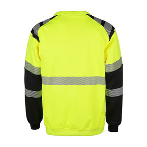 Construction de routes d'hiver réfléchissantes vêtements de travail haute visibilité veste polaire chaude à capuche de sécurité avec fermeture éclair - Product Image 5