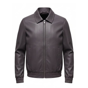 Chaqueta de Lona de Cuero Genuino Verde Esmeralda Unisex con Cuello Camisero, Ecológica, Transpirable, Resistente al Viento, Personalizable con Marca Premium - Product Image 5