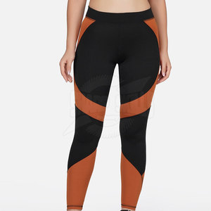 Estilo de moda Sólido Cintura media Alta calidad Mujeres Leggings Yoga Entrenamiento Fitness Wear Secado rápido Tallas grandes Precio al por mayor en stock - Product Image 1