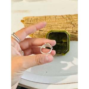 Navajo Handmade <b>Statement</b> <b>Ring</b> Kingman Turquoise & Sterling <b>Silver</b> for Everyday Wear Fine Jewelry with Inlaid Natural Stone - Product Image 5