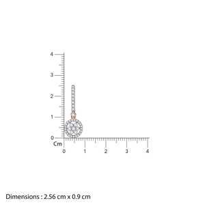 Boucles d'oreilles solitaires en or rose avec diamant, en argent 925, design élégant en forme de goutte, polyvalentes pour les occasions quotidiennes - Product Image 6