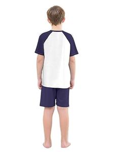 Pijamas de Verano para Niños, Conjuntos de Manga Corta a Rayas, Pijamas Modales - Product Image 4