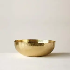 Juego de cuencos de latón antiguo de primera calidad de 3 cuencos de mezcla de servicio de metal nuevo pulido para ocasiones de boda - Product Image 6