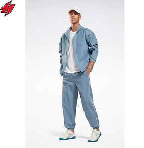 2023กันเหงื่อผ้าไนลอนชุดกันลมชุดวอร์มสำหรับผู้ชายชุดวอร์มกันลมกำหนดได้เอง - Product Image 3