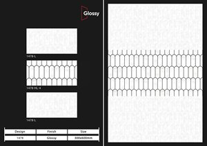 Meilleure qualité300x600 Carrelages muraux de cuisine en céramique émaillée numérique Style moderne et luxe Finition brillante pour usage intérieur - Product Image 2