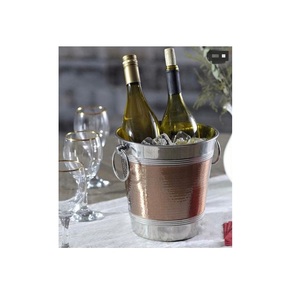 Wholesale Customized Copper and Steel Hammered <b>Ice</b> <b>Bucket</b> Champagne Tub Wine Cooler <b>for</b> Hot <b>Sale</b> Product - Product Image 1