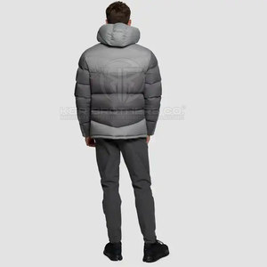 Chaqueta acolchada clásica para hombre con cuello levantado y capucha desmontable Calor ligero para uso en exteriores en invierno - Product Image 2