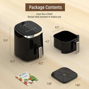 Friggitrice ad Aria con Capacità di 4,2 QT, Funzioni di Arrostire, Riscaldare, Disidratare, Tecnologia Air Crisp con 450°F per Risultati Croccanti in Pochi Minuti - Product Image 4