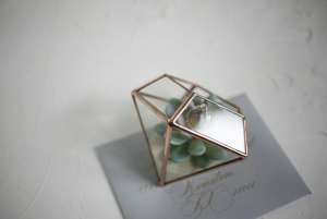 Classique De Luxe En Verre Bijoux Anneau Boîte En Gros Anneau Collier Pendentif Bracelet Bijoux Anneau Boîte Pour Fiançailles Verre Boîte En Métal - Product Image 3