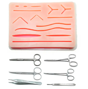 ANAAIF ENTERPRISES - Juego de Instrumentos de Entrenamiento Médico para Estudiantes, Manual, Acero Inoxidable, Certificado CE, Modelo de Práctica, Kits de Sutura - Product Image 4