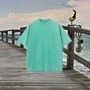 Camiseta de punto con letras para hombre, productos promocionales, Camiseta de algodón 100%, ropa deportiva lavada, informal para hombre - Product Image 1