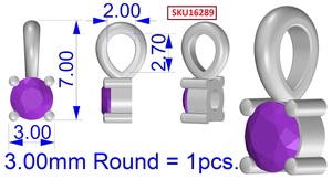 Colgante de Plata de Ley Chapado en Oro de 18K con Perla de Agua Dulce Blanca de 6 a 8 mm con Argolla, Forma Redonda, Corte Liso - Product Image 6