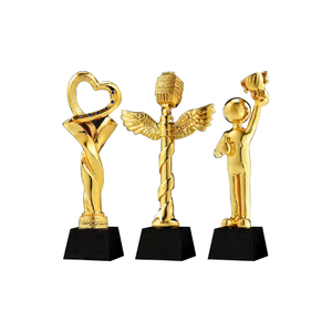 Trophée musical personnalisé en métal, trophée de récompense, décoration intérieure, cadeaux, trophées plaqués or, sculpture d'<span class=keywords><strong>animaux</strong></span>, décoration intérieure - Product Image 1