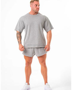 เสื้อยืดโอเวอร์ไซส์สำหรับคนออกกำลังกายผ้าฝ้ายเทอร์รี่ - Product Image 5