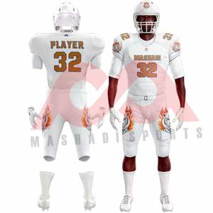 Venta al por mayor sublimado NCAA fútbol uniforme paquetes bordados fútbol americano Jersey Club desgaste fútbol americano sudaderas con capucha - Product Image 2