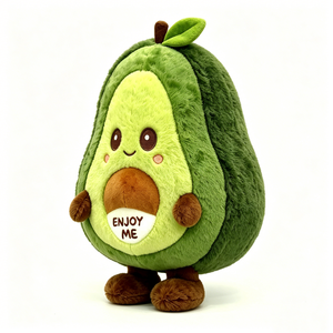 Peluche de aguacate personalizado, juguete de aguacate de peluche, lindo peluche de aguacate, peluche de fruta - Product Image 1