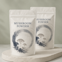 Poudre de champignons de qualité supérieure, emballage alimentaire résistant à l'humidité, sac refermable avec fermeture éclair, impression personnalisée, Doypack, nourriture pour animaux, chewing-gum