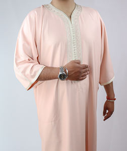 Gabardina Rosa marroquí Gandoura para hombres vestidos caftán hechos a mano 10 OEM lavable tradicional personalizado aceptado - Product Image 1