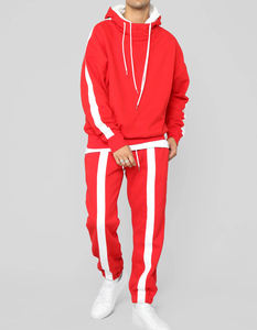 Ensemble sweat à capuche pour hommes veste zippée en polyester nylon pantalon deux pièces coupe-vent survêtement pour hommes survêtement - Product Image 5