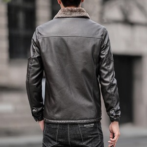 2024 Slim haute qualité vestes en cuir affaires en cuir véritable Bomber veste hommes en cuir véritable vols veste noir pilote manteaux - Product Image 6
