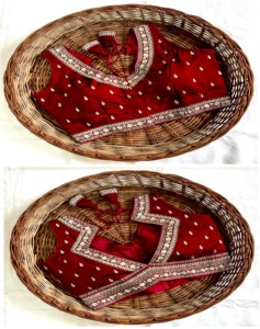 Blusa moderna con cuello en V Has, Jari and Thread Work Diseño tejido de moda para bodas - Product Image 1