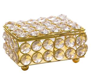 Metal <b>Frame</b> Glass Jewelry Trinket Storage Box <b>Crystal</b> Made Customized Jewelry Box at Low Price - Product Image 6