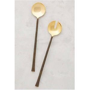 Atractivo Servidor de Ensalada de Metal Plateado para Hogares Elegantes que Mejora la Presentación de la Ensalada con un Brillo Clásico - Product Image 3