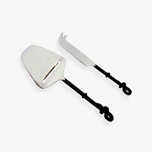 Cute Cheap <b>Cheese</b> <b>Tool</b> Set Stainless Steel <b>Cheese</b> <b>Tool</b> Knife Black Handmade Handle <b>Cheese</b> Spreader Set - Product Image 2