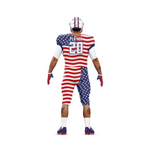 Ropa Deportiva de Fútbol Americano con Estampado de Bandera Americana, Ligera, 100% Poliéster, Uniforme de Fútbol Americano - Product Image 2