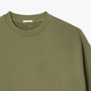 Sudadera de cuello redondo extragrande de algodón 100% con logo personalizado impreso en la parte delantera, estilo streetwear, tejido de punto acanalado, para mujer, OEM ODM - Product Image 6