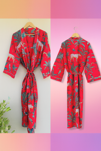 Robe Kimono imprimée multicolore pour femmes légères de qualité supérieure vêtements de détente vibrants avec mélange de tissu de soie pour vêtements de nuit 2025 - Product Image 2