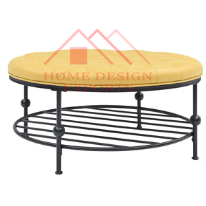 Otomana de Tela Cómoda con Asiento Tufted a Mano, Taburete Otomano para Sala de Estar, Muebles Modernos para Decoración del Hogar - Product Image 5