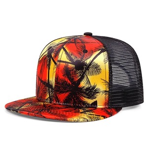 Nueva moda verano Hip Hop Snapback sombrero patrón de árbol de coco al aire libre Casual gorra de béisbol Hawaiana para hombres mujeres sombrero ajustable - Product Image 4
