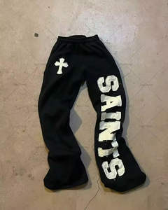 Venta al por mayor ácido lavado pantalones de chándal de los hombres de alta calidad pantalones de chándal con bolsillos logotipo personalizado pantalones de chándal para los hombres - Product Image 6