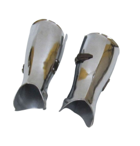 Protectores de pierna cortos medievales Acero inoxidable Pulido Tamaño y diseño personalizados Protectores medievales para la venta - Product Image 1