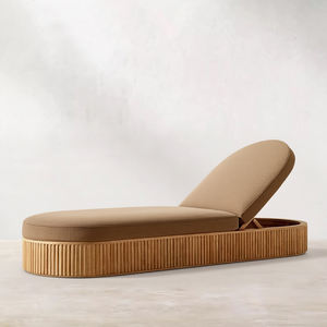 Factory Sale Solid Teak <strong>Wood</strong> Outdoor Sun Lounger Daybed Hobo Durable Luxury Water UV Repellent For Villa Hotel Restore Poolside - Product Image 3